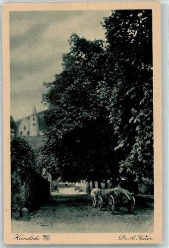 Zwingenberg Heimkehr von der Heuernte Serie Stimmungsbilder No.70 von A.Sauer