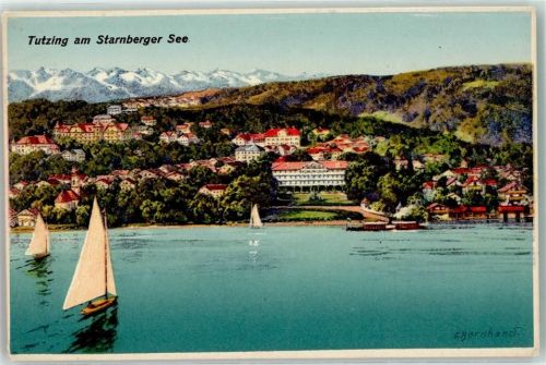 Tutzing sign. Bernhard Künstlerkarte