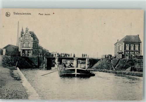 Valenciennes Jacobbrücke Binnenschiff
