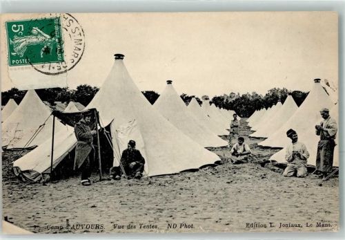 Champagne Camp d`Auvours Blick auf die Zelte