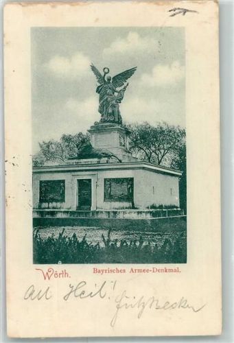 Woerth 1899 Bayrisches Armee Denkmal