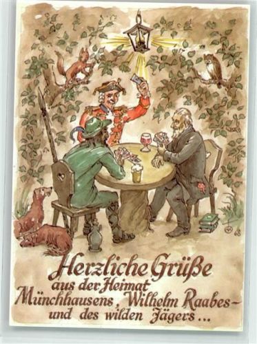 Holzminden Eule Dackel Münchhausen Wilhelm Raabes u. d. wilden Jäger
