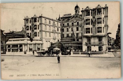 Dieppe Hotel Regina Palace Fahne Fahrrad Kutsche