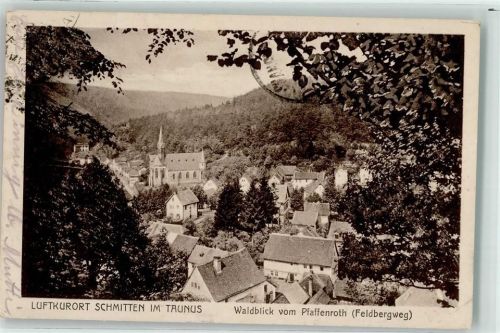 Schmitten Waldblick vom Pfaffenroth Feldbergweg Kirche Luftkurort