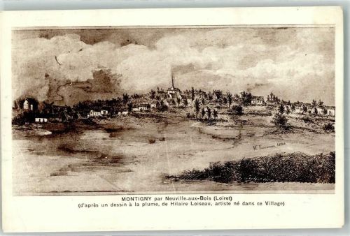 Montigny 1830 par Neuville aux Bois sign. H. Taoiseau