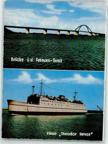 Fehmarn Brücke über dem Fehmarn-Sund Fähre Theodor Heuss