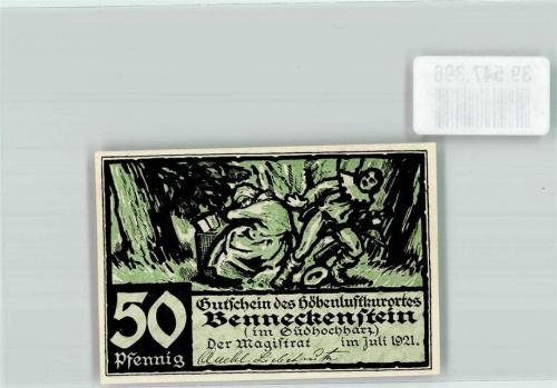 Benneckenstein 1921 50 Pfennig