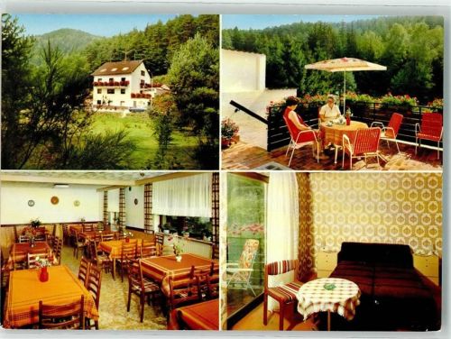 67471 W6738 Harzofen Gebrauchsspuren Pension Wolfseck WerbeAK