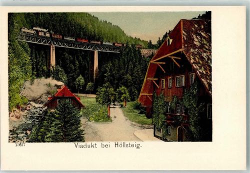 Höllsteig Schwarzwaldhaus und alte Ravennabrücke