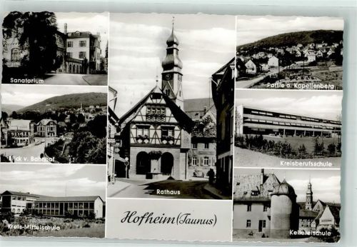 Hofheim 1961 Rathaus Sanatorium Kellereischule