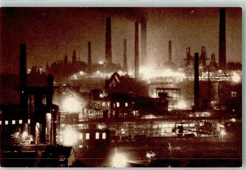 Völklingen Zeche Eisen-Werke Nacht Foto Saar-Bild -Archiv