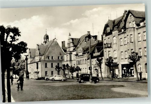 Doberlug-Kirchhain Rathaus am Markt im OT Kirchhain Oldtimer Fahrrad