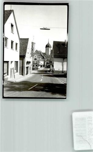 Burgau Blockhausturm Kirche Straße Ort handschriftlich Foto Original aus Archiv eines Ansichtskartenverlags