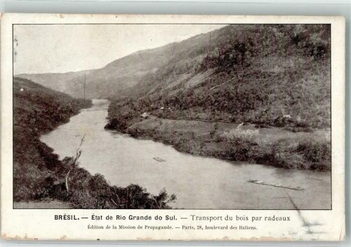 Porto Alegre Etat de Rio Grande do Sul Transport du bois par radeaux Fluss Floss