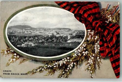 Perth 1911 sign. Oilette Bonnie Scottland Crieff Lithographie