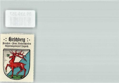 Hirschberg im Riesengebirge Wappen Hirschberg Preußen Prov. Niederschlesien Reg. Bez. Liegnitz