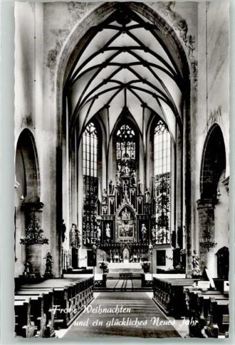 Münnerstadt Stadtpfarrkirche Innenansicht Altar T. Riemenschneider Neujahr