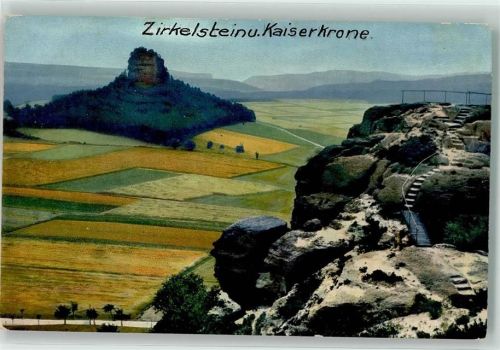 01814 O8321 Schöna b Pirna - Zirkelstein u. Kaiserkrone