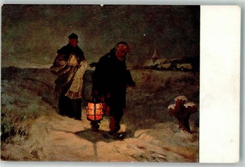 sign. Emonds-Alt M. Winter Letzter Besuch Verlag Christliche Kunst Nr. 2280