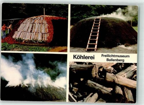 Ballenberg Freilichtmuseum Kohlenmeiler Aufgeschichtetes Holz Verlag Gyger Nr.41402