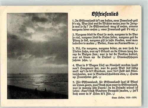 Leer Ostfriesenlied Ort lt. Stempel