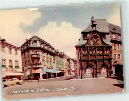 Wittlich Marktplatz Rathaus und Neustraße Kaufhaus Bellenberg