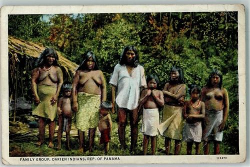 Panama City Tracht Darien Indians Foto AK