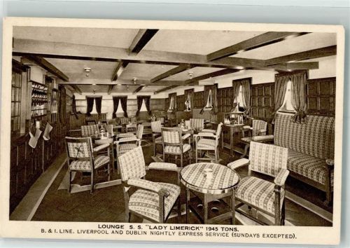 Liverpool S.S. Lady Limerick Lounge B.und I. Line