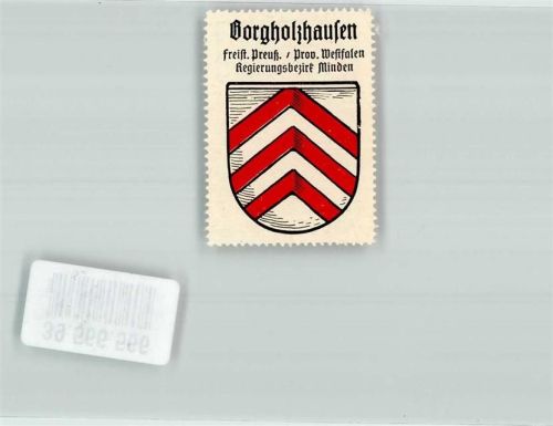 Borgholzhausen Stadtwappen Borgholzhausen Sammelmarke Klebemarke Kaffee Hag Nr.6