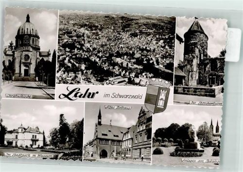 Lahr Christuskirche Rathaus Storchenturm Anlagen am Bahnhof
