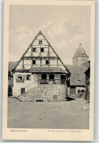 Maulbronn Altes Haus mit Hexenturm