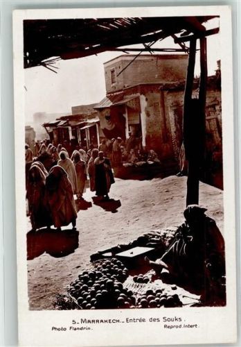 Marrakesch Marktszene Tracht Foto Flandrin