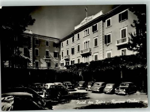 Riccione 1953 Hotel des Bains Auto Oldtimer
