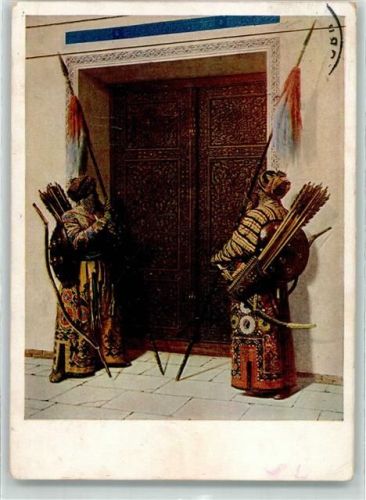 Türkistan 1934 Tracht Eingang zur Moschee Trejakoff Galerie