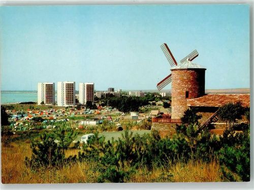 Burgas Slantschev Brjag Sonnenstrand Windmühle Meer Hotel Camping Auto Zelt
