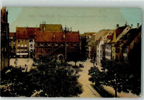 Mulhausen 1907 Rathaus Place de la Reunion