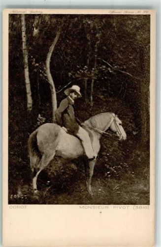 Monsieur Pivot auf dem Pferd sign. Corot