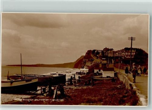 Exeter 1934 Strand Fischerboote Budleigh Salterton Beach