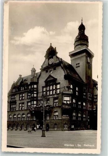 Werdau Rathaus Foto AK