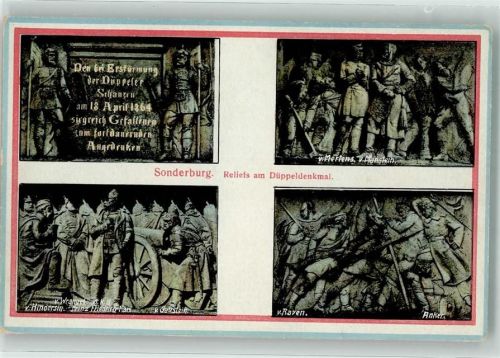 Sonderburg Sonderborg - Denkmal Relief Düppel