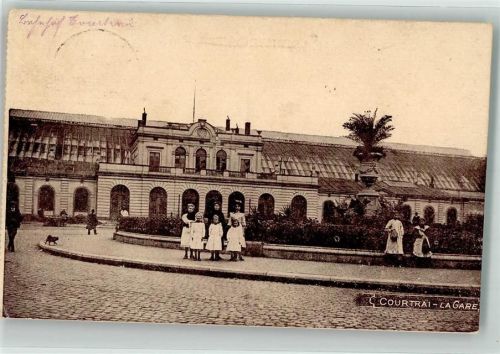 Courtrai 1915 Bahnhof Feldpost WK I