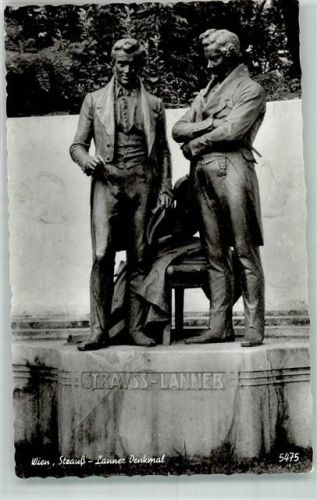Wien Strauss und Lanner Denkmal Foto AK HDH Nr.5475