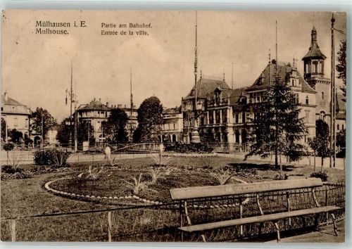 Mulhausen 1913 Bahnhof