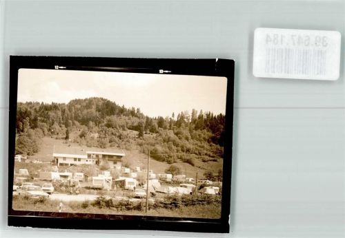 Aach Campingplatz Auto Wohnwagen Ort handschriftlich Foto Original aus Archiv eines Ansichtskartenverlags