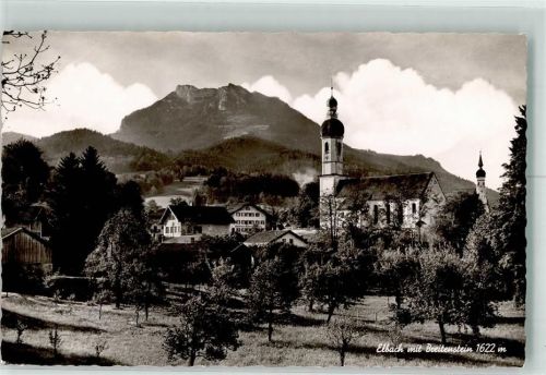 83730 W8165 Elbach , Kr Miesbach 1960 Foto AK Kirche