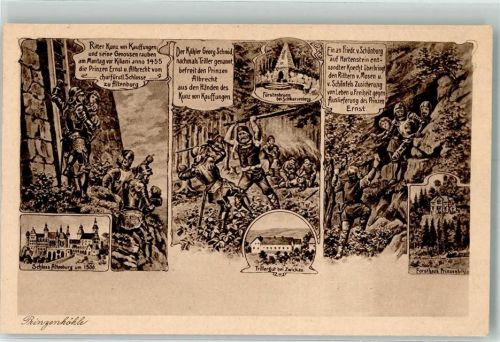 Hartenstein Prinzenhöhle Raub der Prinzen Ernst u. Albrecht Forssthaus Eisenbahn