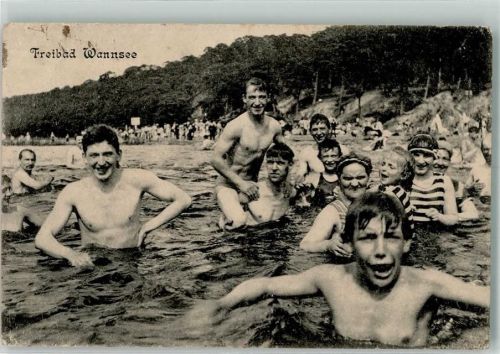 10115 W1000 Wannsee 1908 Gebrauchsspuren Freibad Wannsee