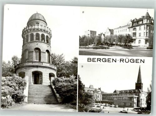 Bergen 1985 Aussichtsturm Denkmal Ernst-Moritz-Arndt-Turm Karl-Marx-Platz Ratskeller