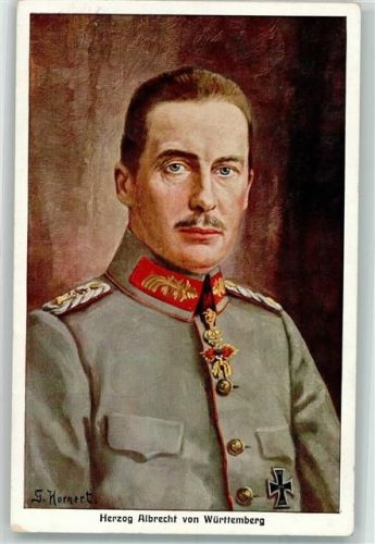 Herzog Albrecht mit Eisernes Kreuz sign. Hornert