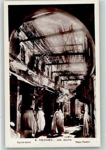 Meknes Tracht Marktszene Souk